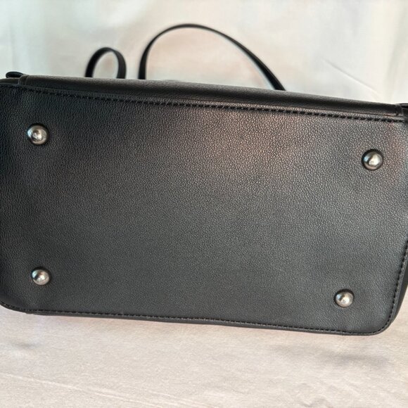 Pixie Mood Black Vegan Leather Tote Bag Large Shoulder Bag Work Purse - Picture 8 of 8